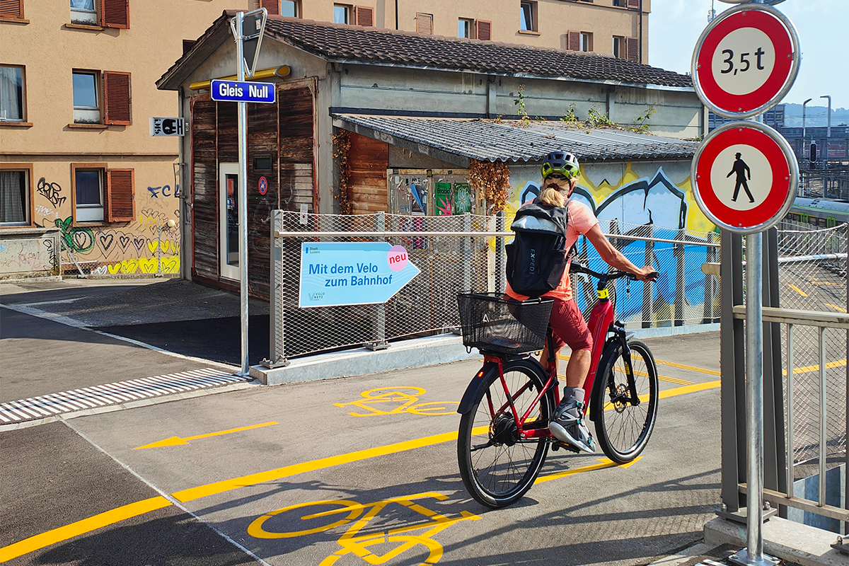Die Einfahrt in das neue «Gleis Null» ab der Neustadtstrasse.